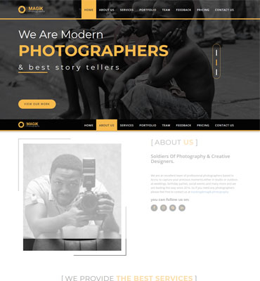 MAGiK Photography Website developed by Mawufemor Ashong