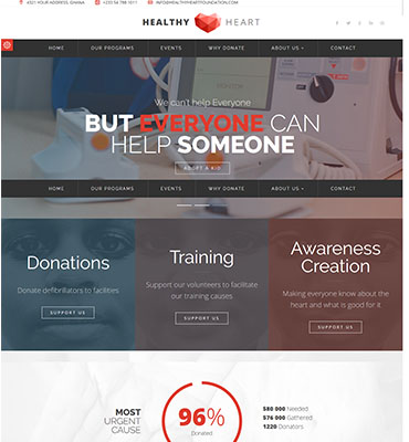 Healthy Heart Foundation Website developed by Mawufemor Ashong